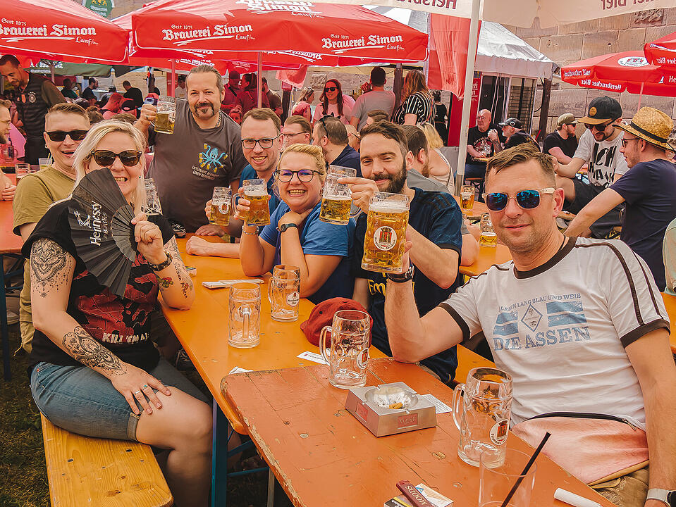 Fantastische Stimmung im Burggraben