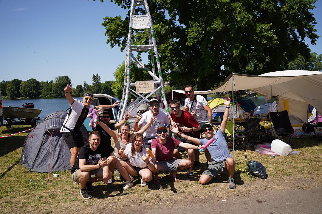 Bestes Wetter und super Stimmung beim Camping