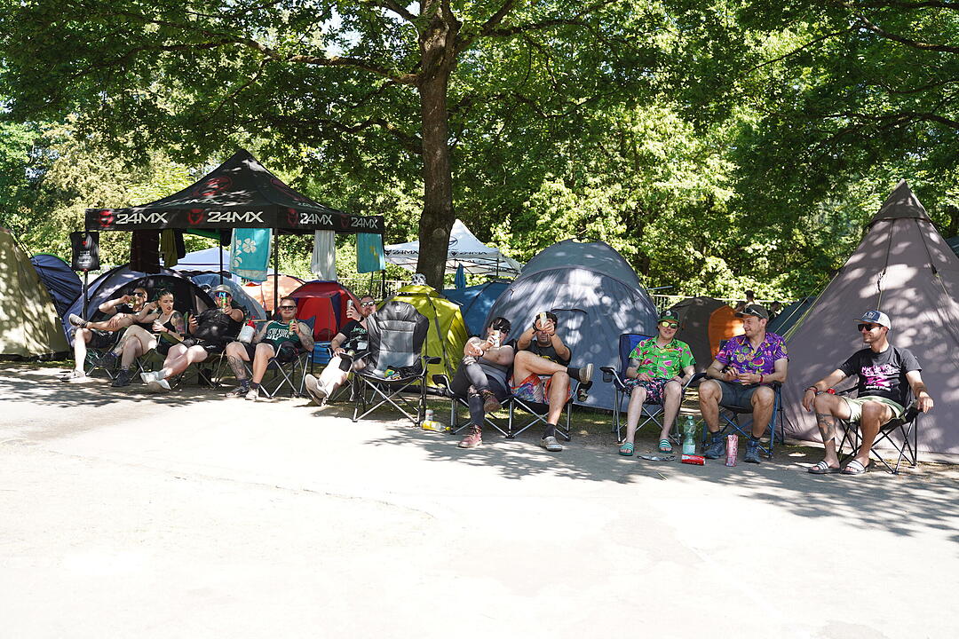 Bestes Wetter und super Stimmung beim Camping