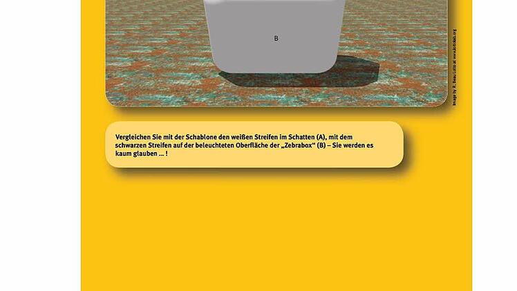 Dieses Beispiel für eine Sinnestäuschung ist Teil einer mobilen Ausstellung des Turms der Sinne in Nürnberg.