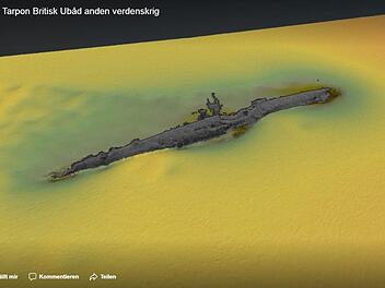 Zwischen Dänemark, Schweden und Norwegen haben Forscher ein extrem seltenes U-Boot gefunden. Deutschland setzte es wohl im zweiten Weltkrieg ein. Nun wird es untersucht. Foto: Screenshot Facebook/Sea War Museum Jutland