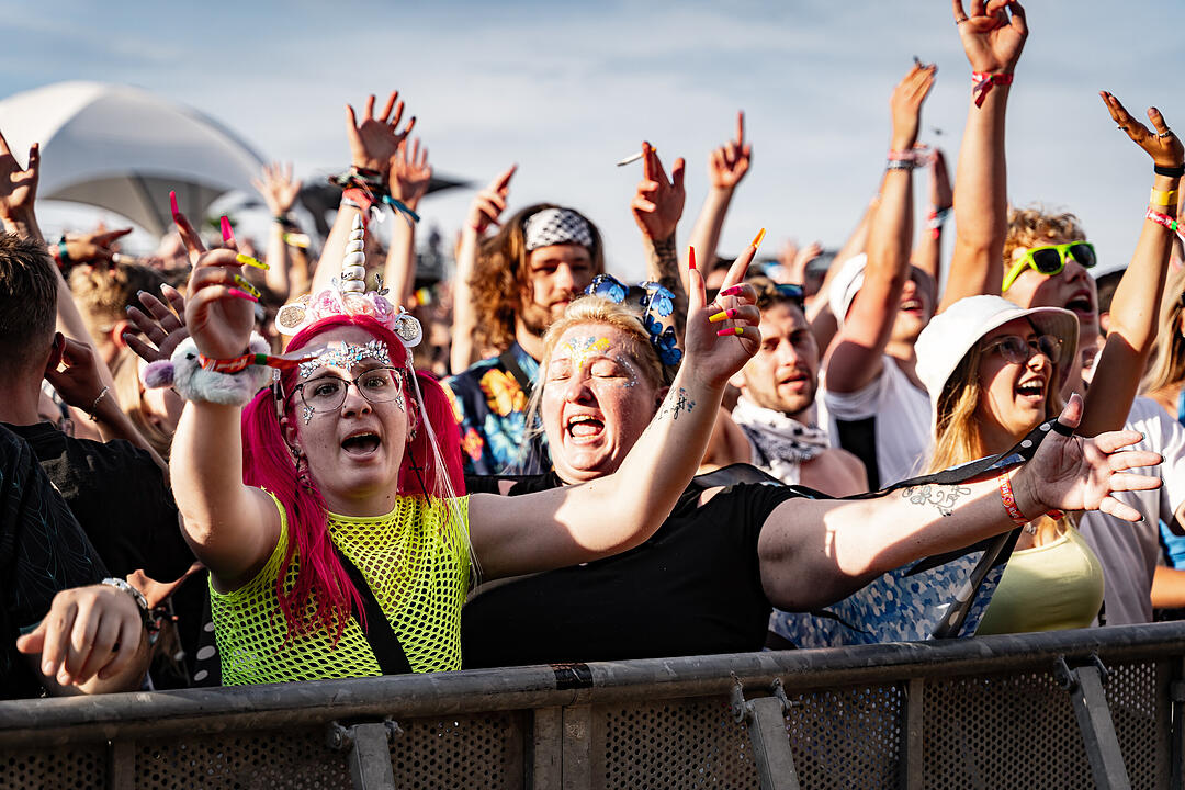 Beste Partystimmung auf dem Festival-Gelände!