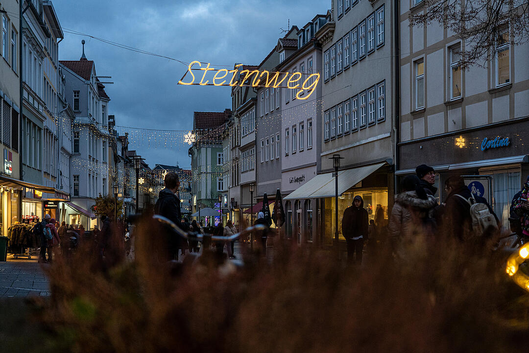 Die Innenstadt wird wunderschön erleuchtet.