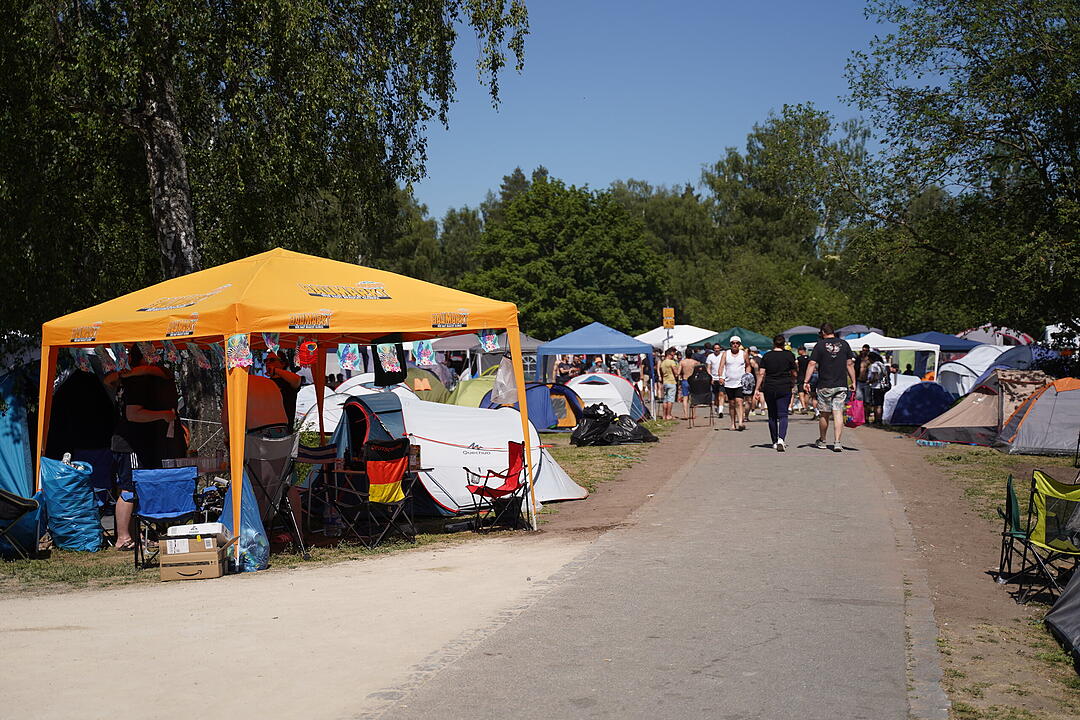 Bestes Wetter und super Stimmung beim Camping