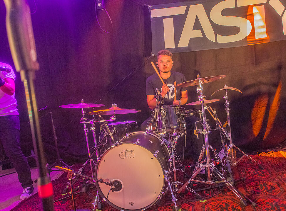 Die Cover- und Partyband "Tasty 7" spielten am Samstag.