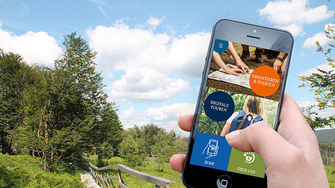 Mit der App durch den Nationalpark wandern.