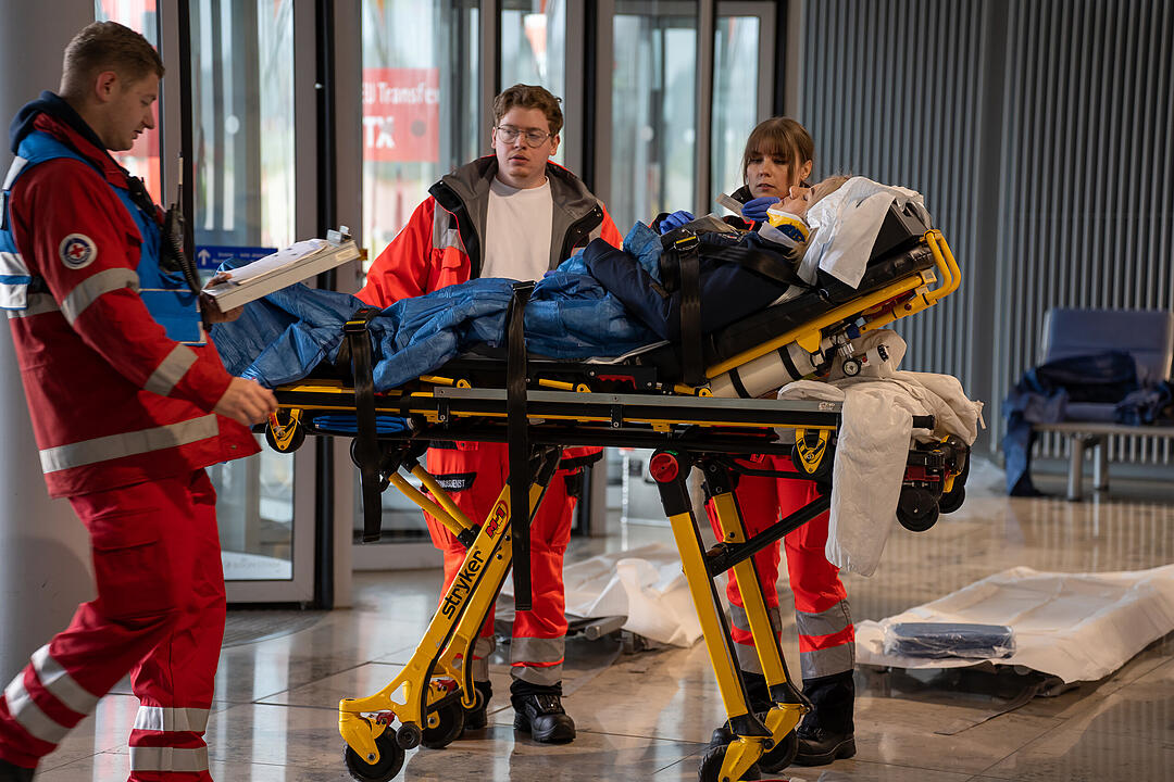 Großübung am Nürnberger Flughafen