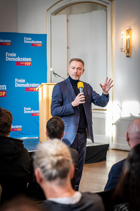 Der Spitzenkandidat der Liberalen gab sich bürgernah.