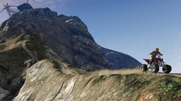 Rund 400 Straßen-, Luft- und Wasserfahrzeuge stehen dem Spieler zur Verfügung, um die gigantische Welt zu erkunden. Foto: dpa/Rockstar Games