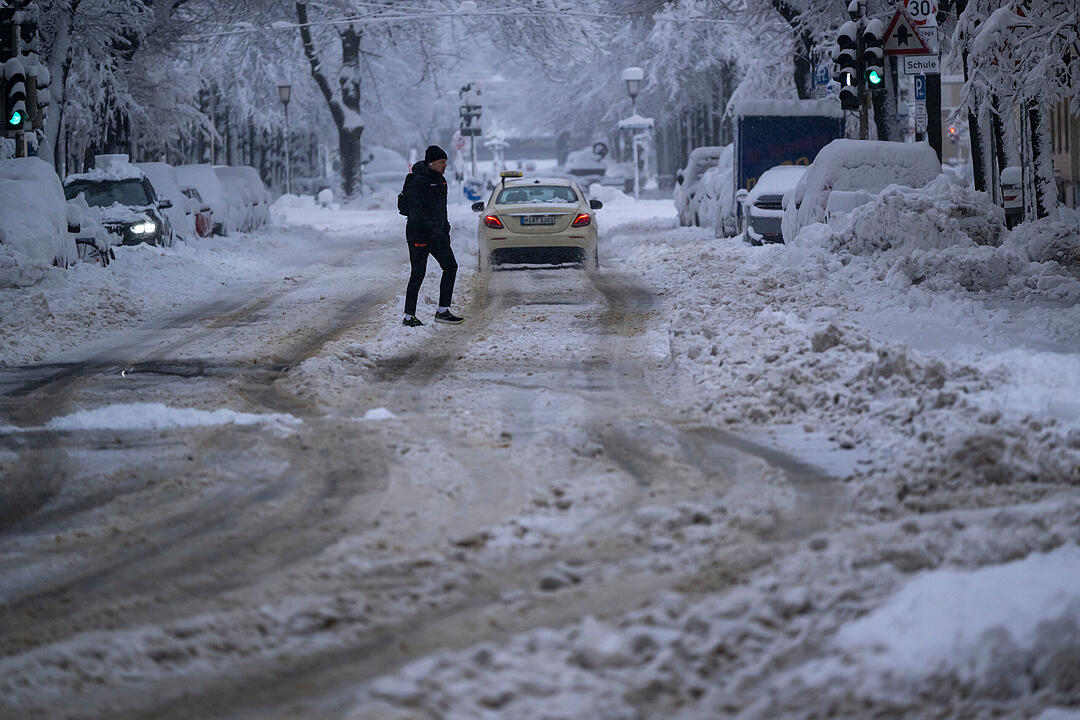 Wintereinbruch in Süddeutschland - München
