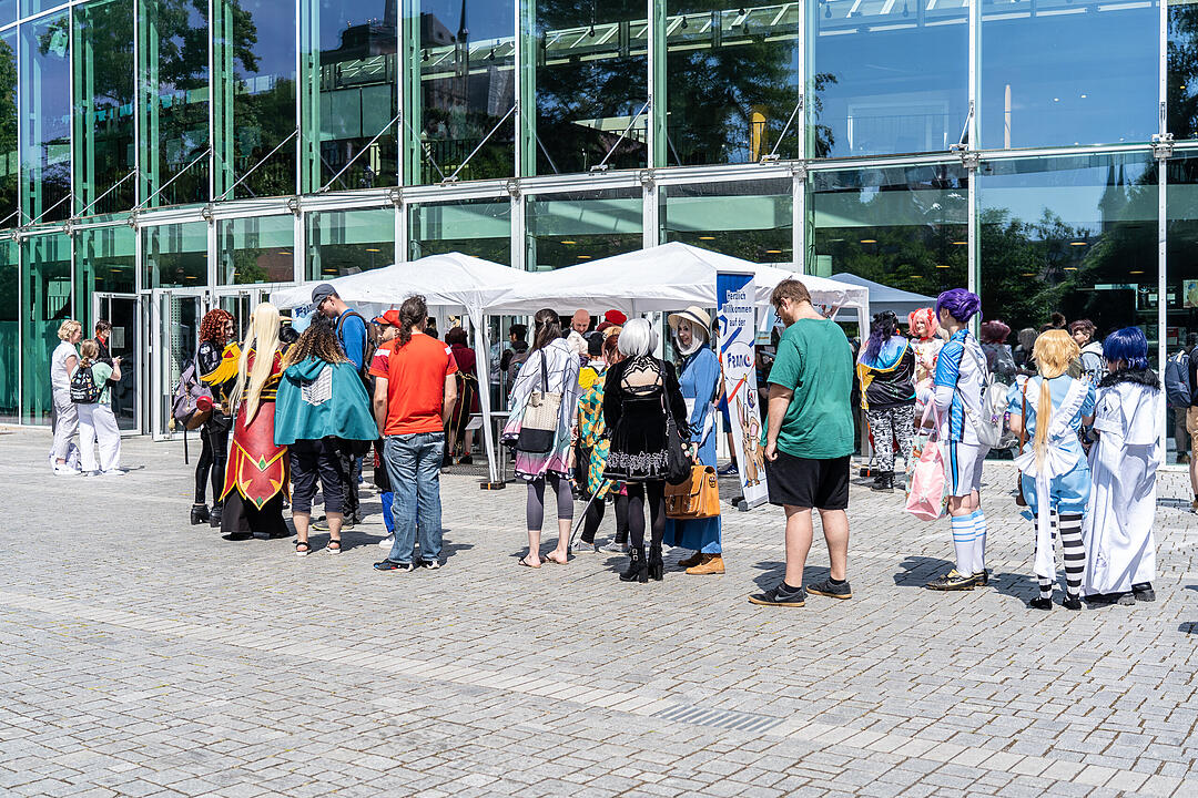 Ganz viele Cosplayer aus nah und fern feiern ihr Hobby!