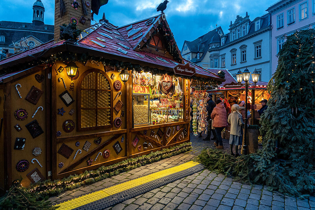 Die Innenstadt wird wunderschön erleuchtet.