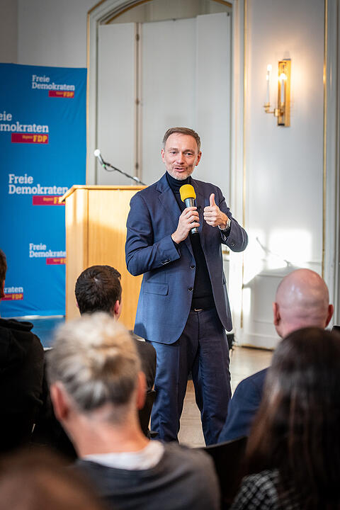 Der Spitzenkandidat der Liberalen gab sich bürgernah.