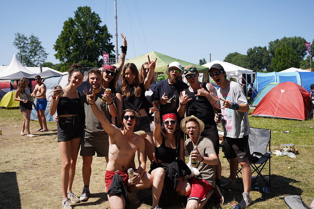 Bestes Wetter und super Stimmung beim Camping