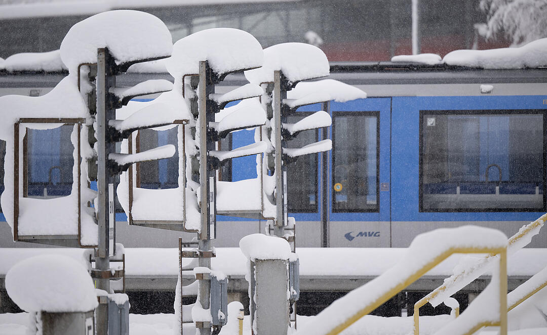 Wintereinbruch in Süddeutschland - München