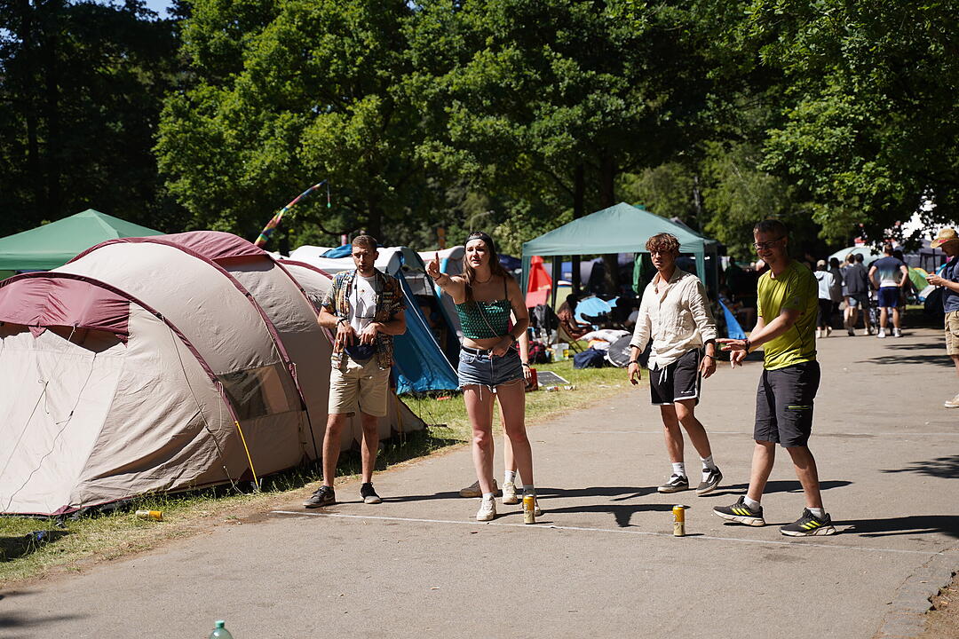Bestes Wetter und super Stimmung beim Camping