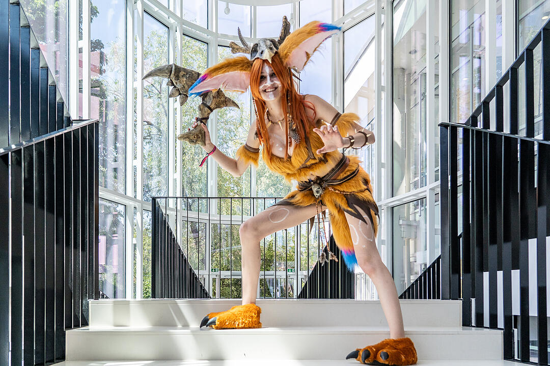 Ganz viele Cosplayer aus nah und fern feiern ihr Hobby!
