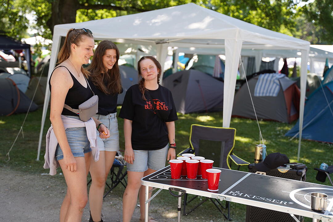 Bestes Wetter und super Stimmung beim Camping