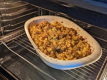 Mit knuspriger Kruste schmeckt der Dippelappes besonders gut.