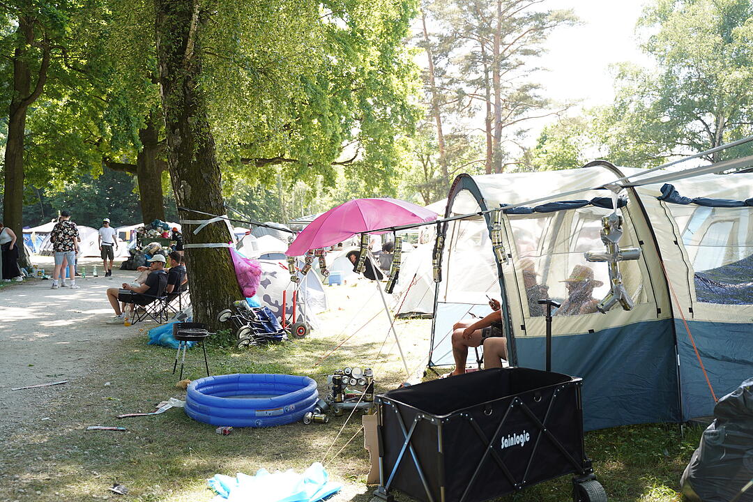 Bestes Wetter und super Stimmung beim Camping