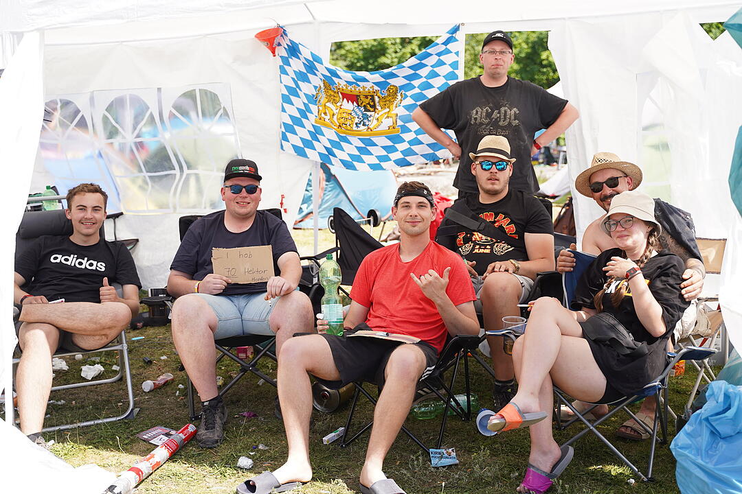Bestes Wetter und super Stimmung beim Camping