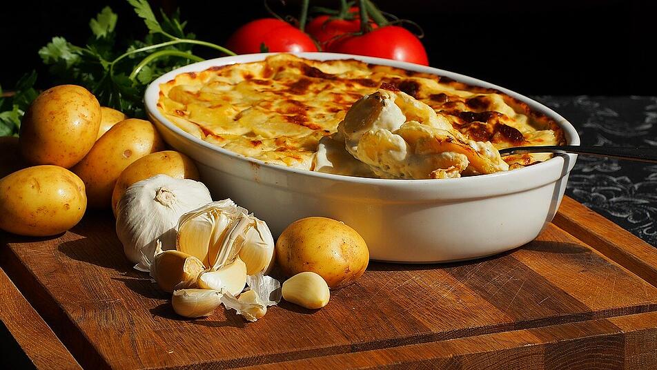 Vegetarisches Kürbis-Kartoffel-Gratin - einfach lecker!