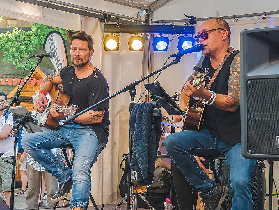 Fantastische Stimmung im Burggraben
