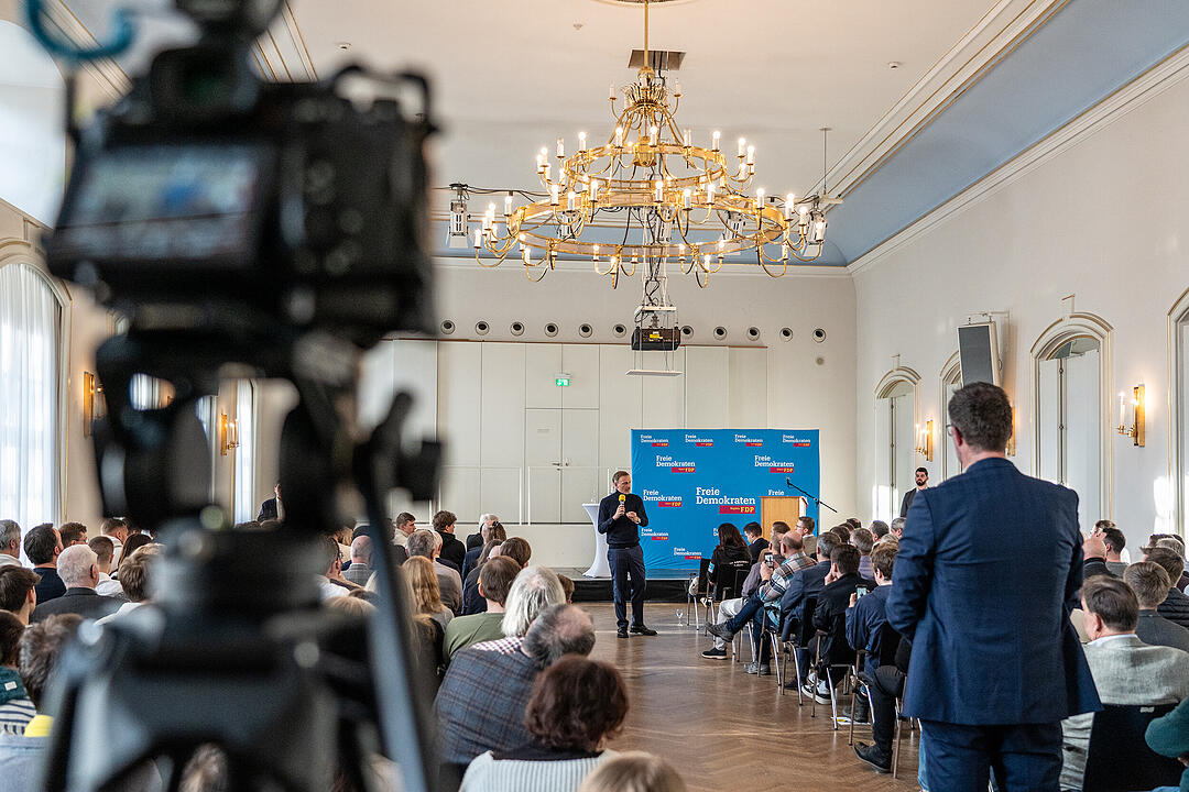 Der Spitzenkandidat der Liberalen gab sich bürgernah.