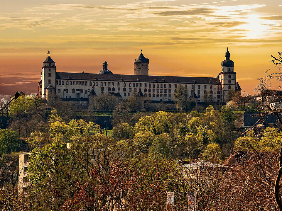 Festung Marienberg oberhalb des Mains in Würzburg