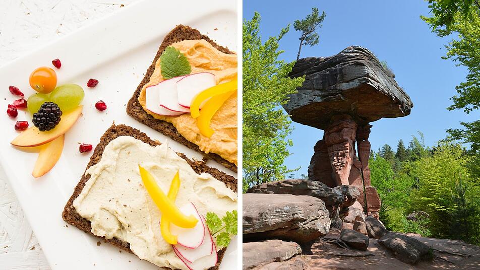 Vegan unterwegs im Pfälzerwald: Auf diesen Wanderhütten gibt es veganes Essen.