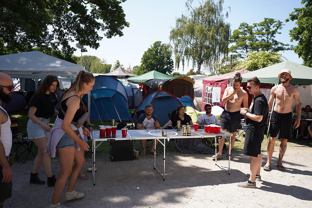 Bestes Wetter und super Stimmung beim Camping