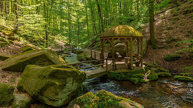 Dieses Idyll liegt auf den Wegen durch die Karlstalschlucht.