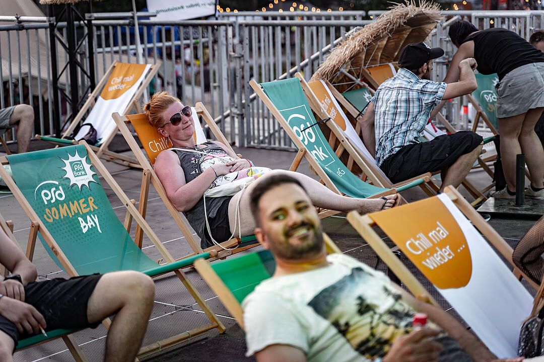 Beste Partystimmung auf dem Festival-Gelände!