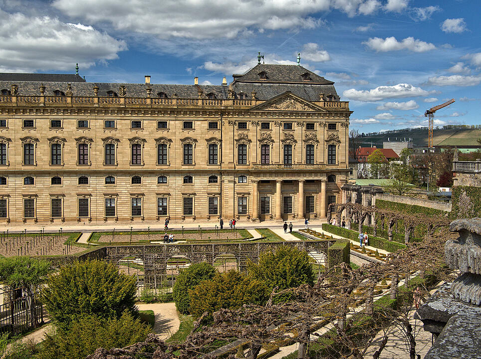 Die Würzburger Residenz im Frühling
