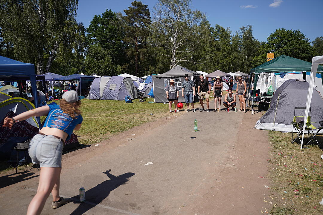 Bestes Wetter und super Stimmung beim Camping