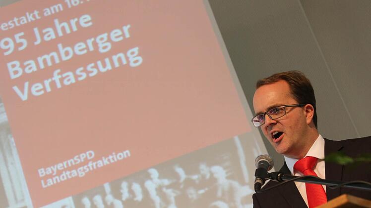 Stolz auf die Rolle der SPD beim Weg Bayerns zu demokratischen Verhältnissen - Fraktionschef Markus Rinderspacher.  Foto: Matthias Hoch