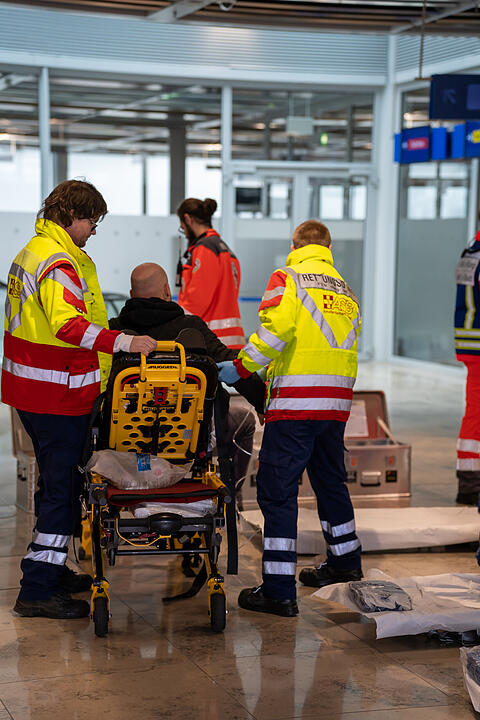 Großübung am Nürnberger Flughafen