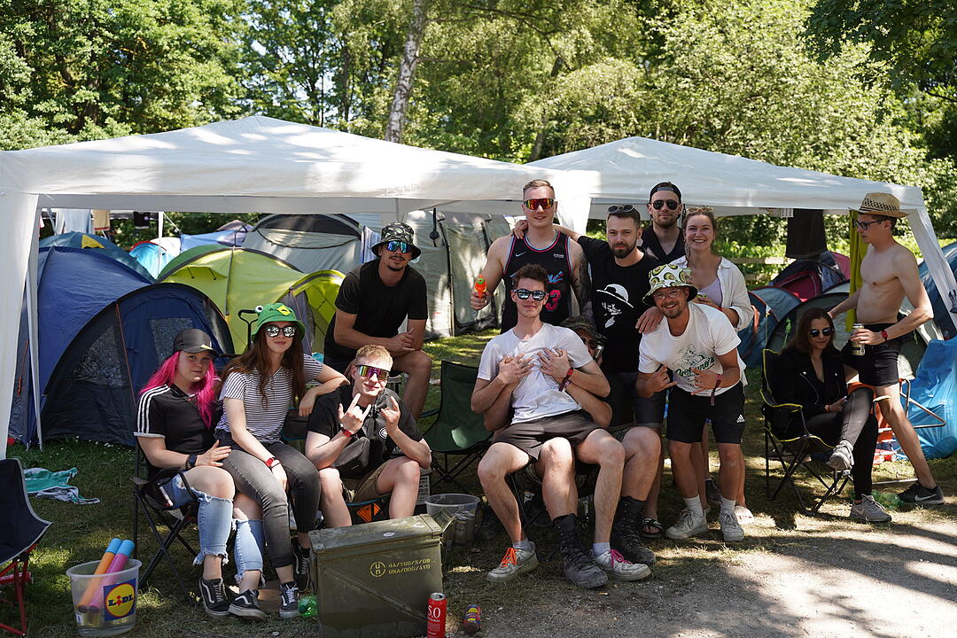 Bestes Wetter und super Stimmung beim Camping