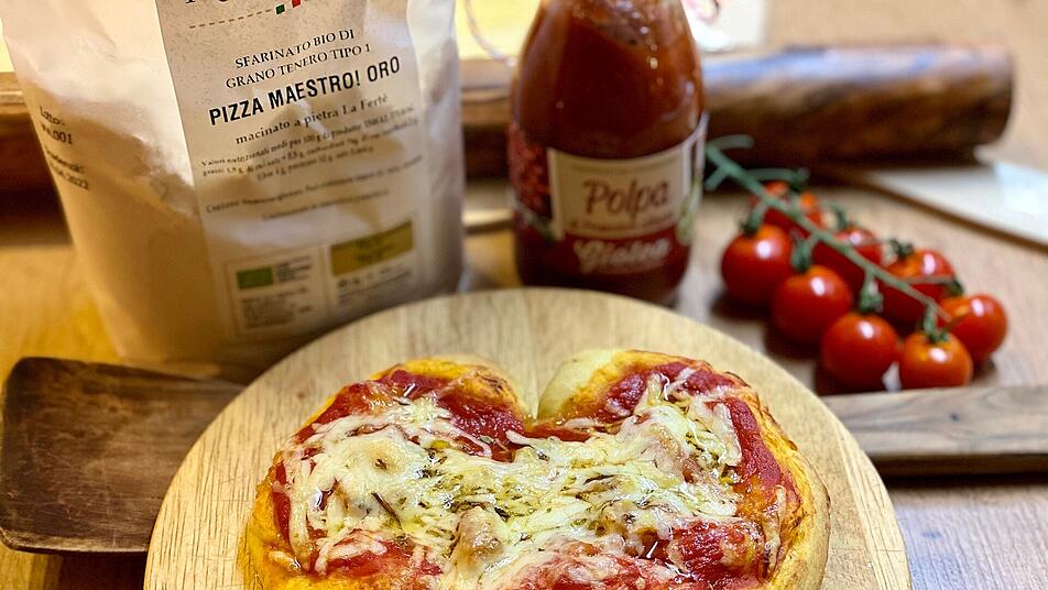 Perfekt zum Valentinstag: Herzpizza.