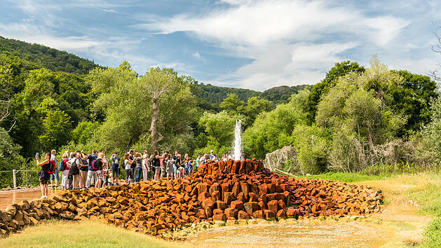 Der Geysir Andernach auf der Halbinsel Namedyer Werth