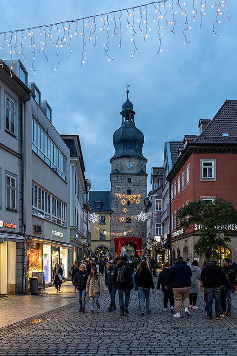Die Innenstadt wird wunderschön erleuchtet.