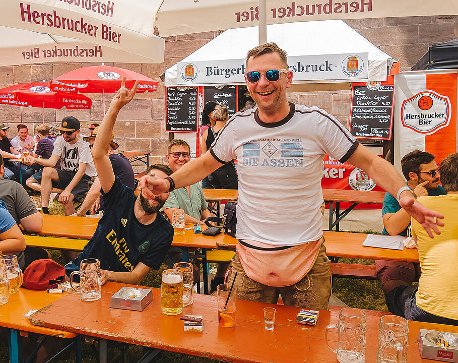 Fantastische Stimmung im Burggraben