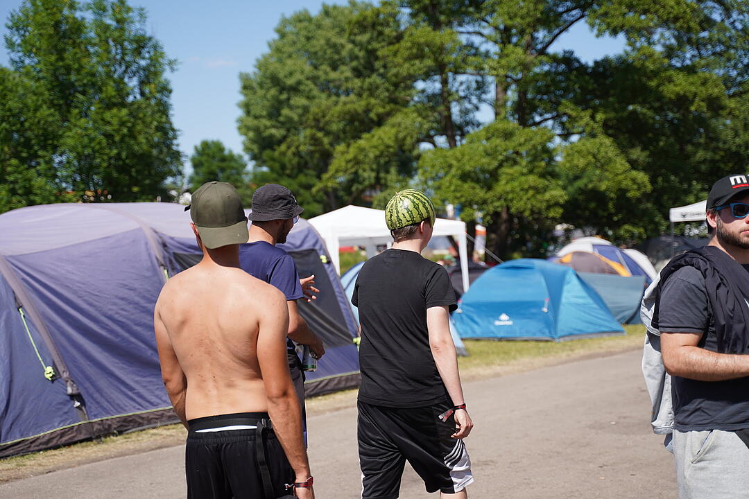 Bestes Wetter und super Stimmung beim Camping