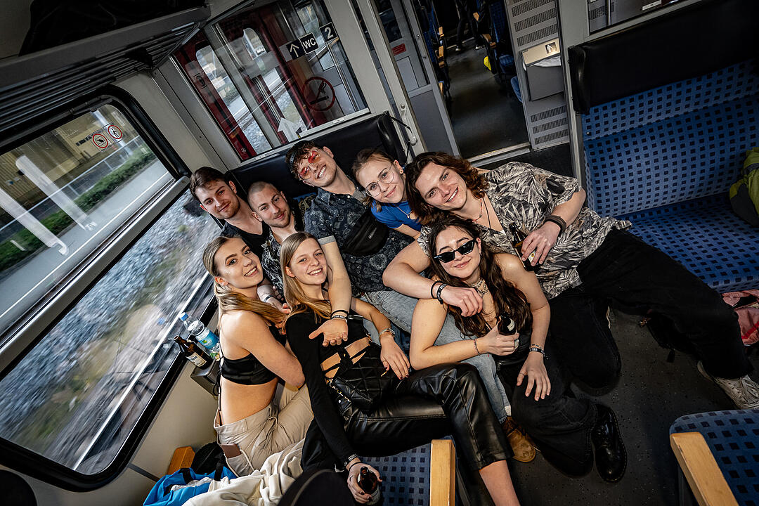 Der Party Zug war wieder unterwegs.