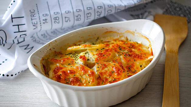 Kartoffelgratin schmeckt mit Fenchel noch besser.