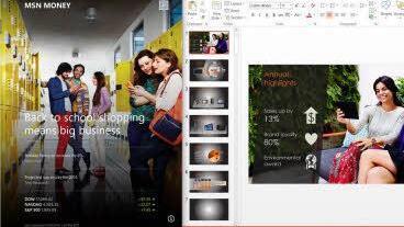 Ein Screenshot zeigt die Oberfläche des neuen Betriebssystems.Foto: Microsoft/dpa