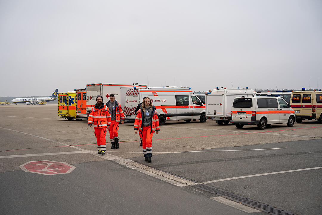 Großübung am Nürnberger Flughafen