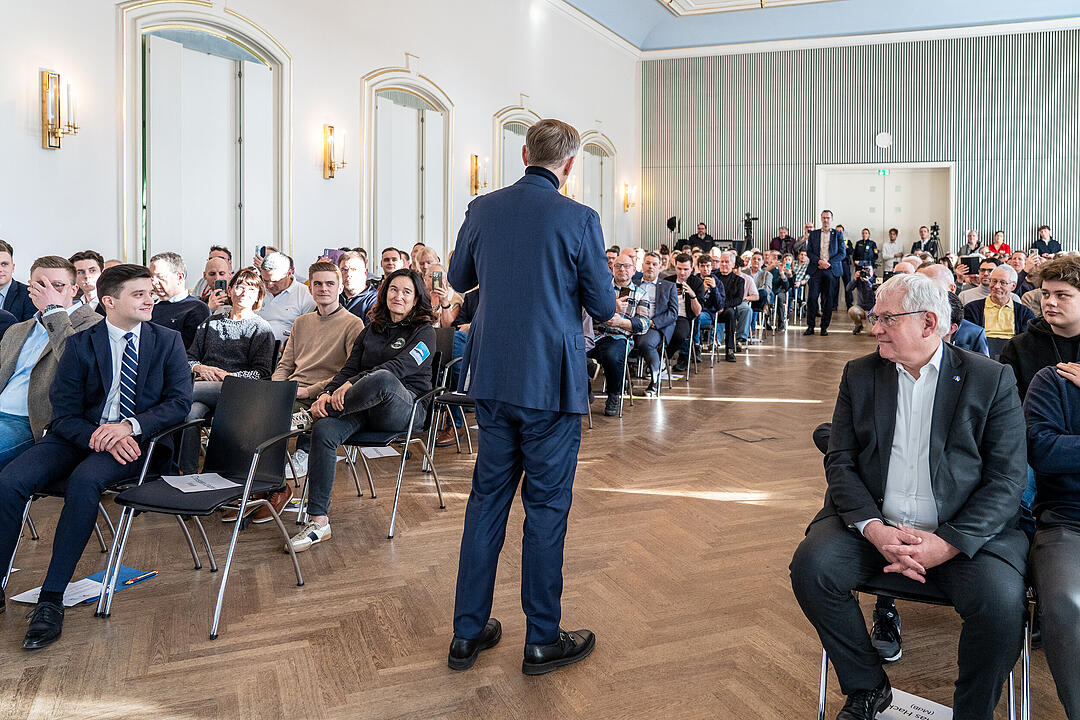 Der Spitzenkandidat der Liberalen gab sich bürgernah.