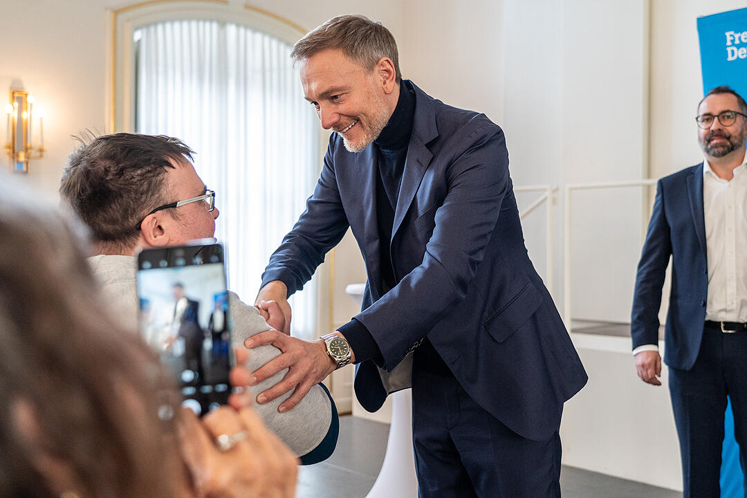 Der Spitzenkandidat der Liberalen gab sich bürgernah.