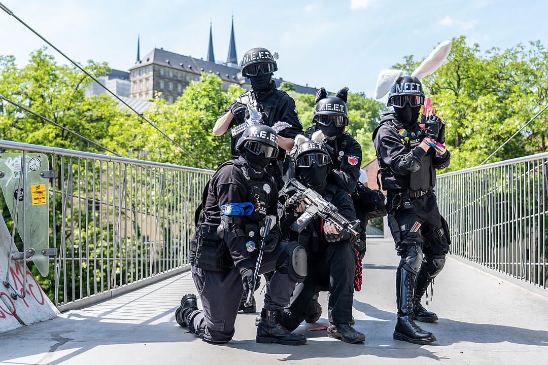 Ganz viele Cosplayer aus nah und fern feiern ihr Hobby!